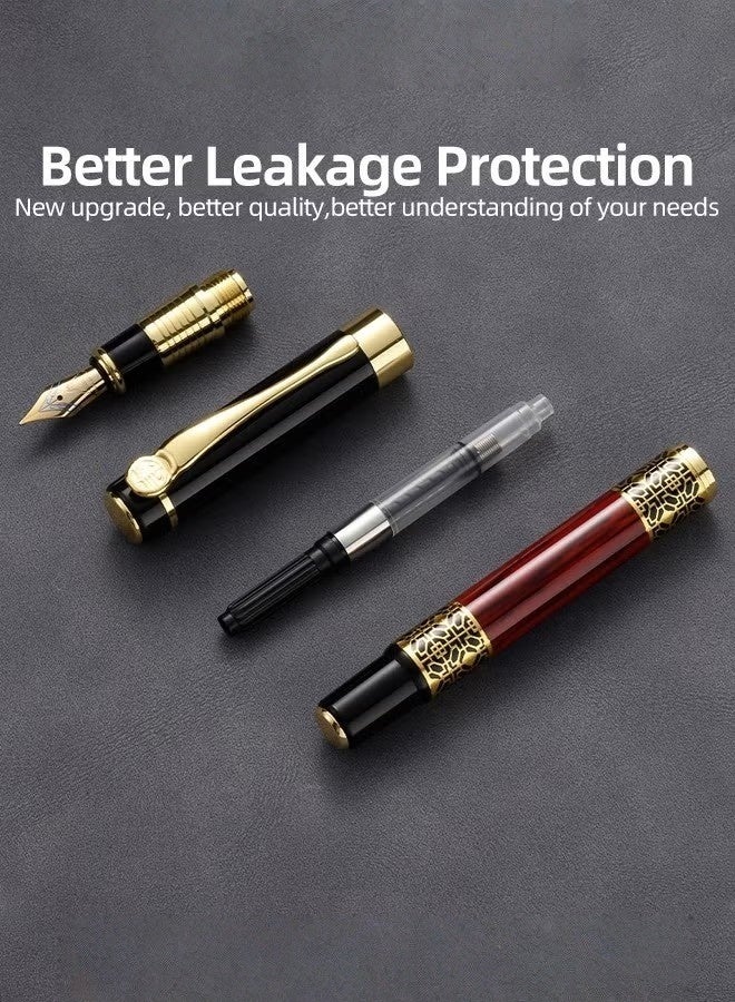 Business Metal Fountain Pen Retro Classic Style Pen Gift Smooth Writing Pen Calligraphy Pen for Signature School Office Gift Supplies - Image 3